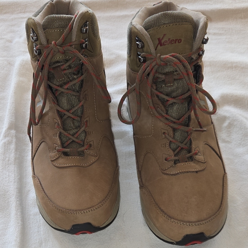 Xelero Matrix‎ Mens Waterproof Hiking Boots Tan Brown High Top Stability Shoes
